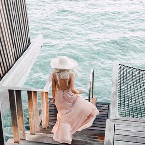 Lulu's Peach Maxi Dress